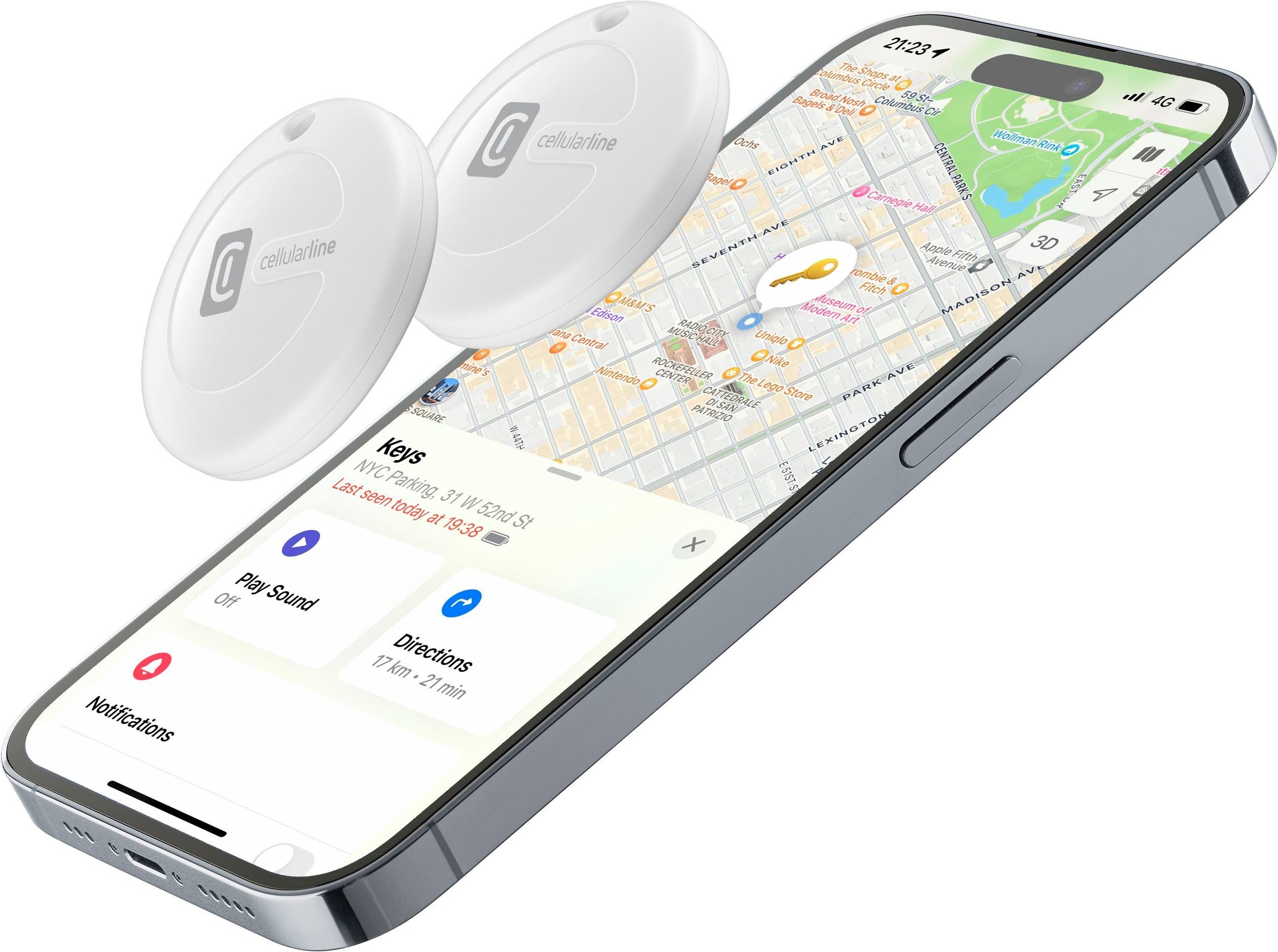 Item Finder Tracy Duo White (60630) Bluetooth Tracker