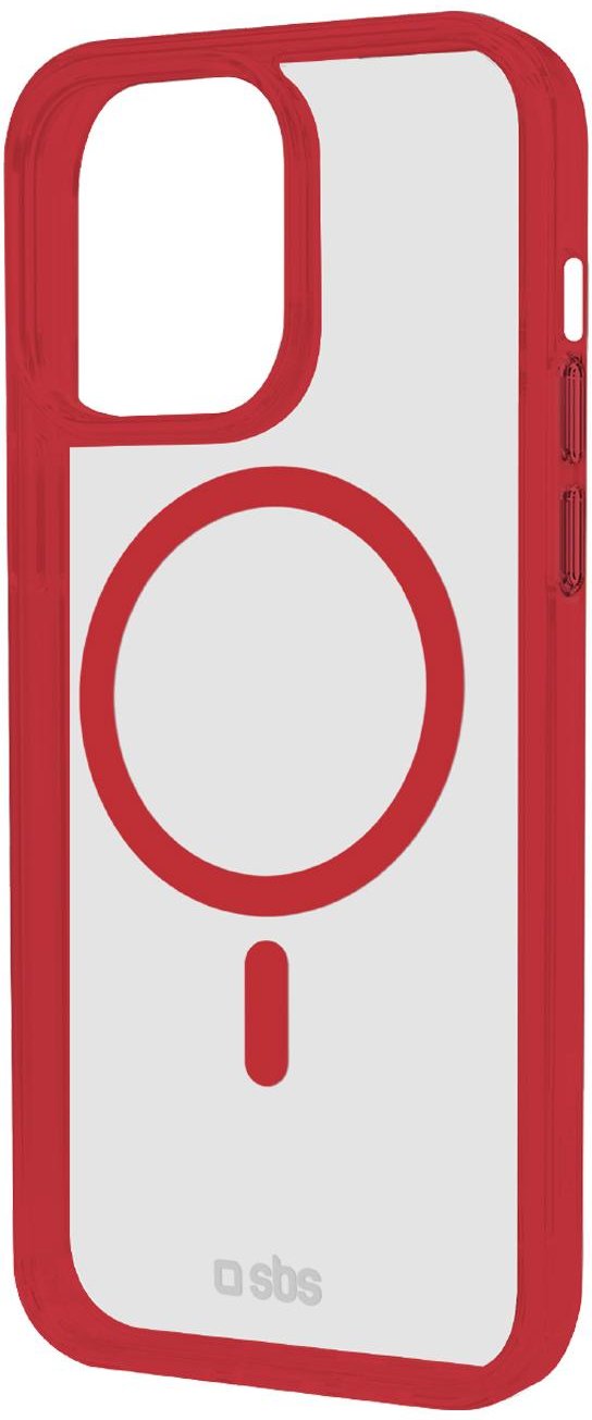 Case für iPhone 15 mit farbigen Rändern, kompatibel mit MagSafe Aufladung, Red