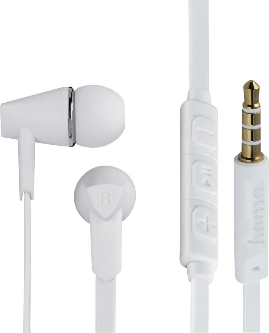 Thumbnail - Kopfhörer "Joy", In-Ear, Mikrofon, Flachbandkabel, Weiß (00184008)