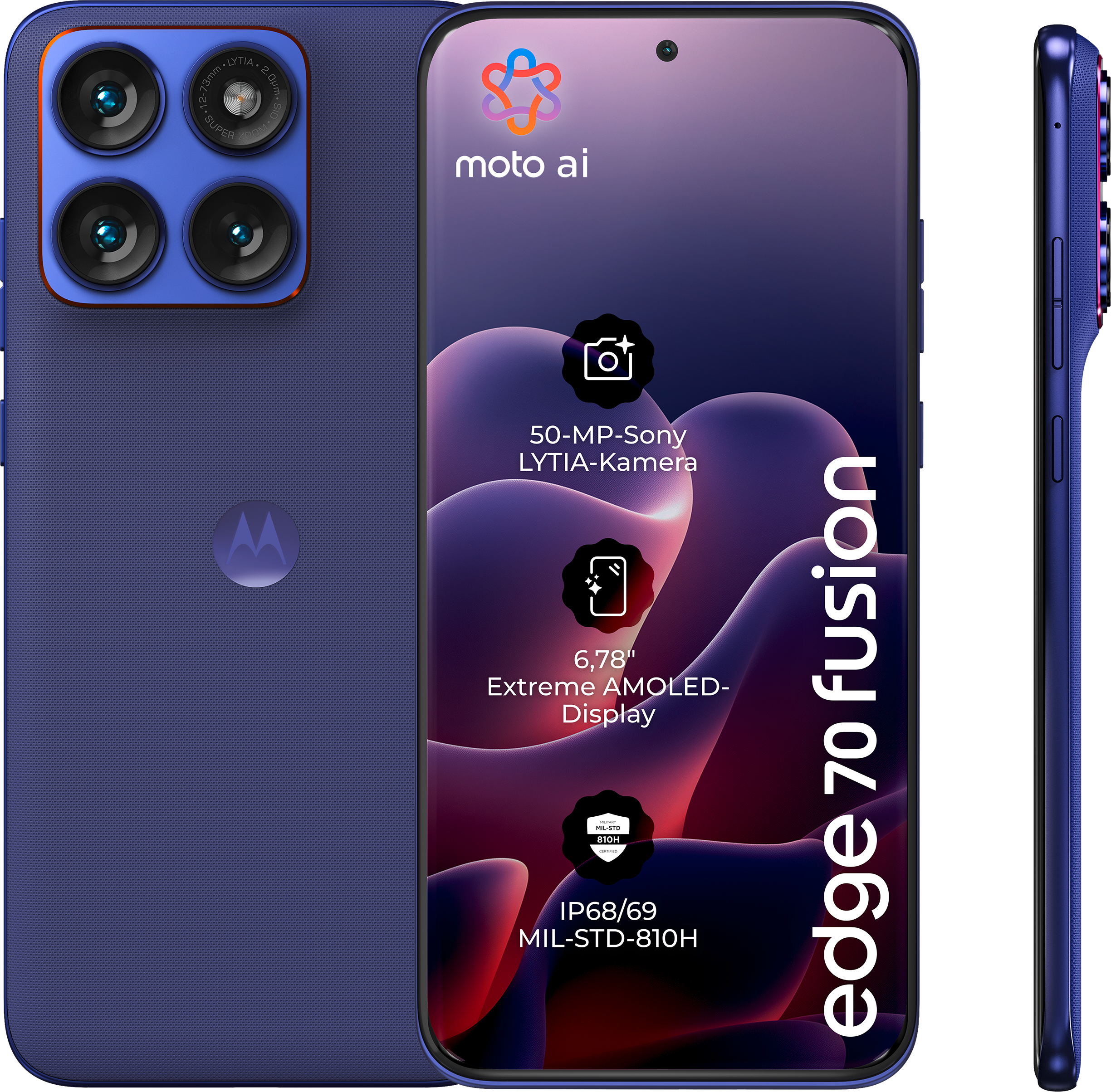 edge 70 Fusion 8 GB + 256 GB PANTONE® Orient Blue Smartphone