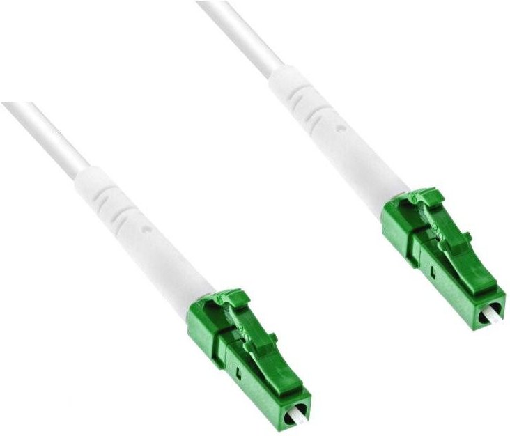 Anschlusskabel für Glasfaser-Router, Simplex, OS2, LC/APC 8° auf LC/APC 8