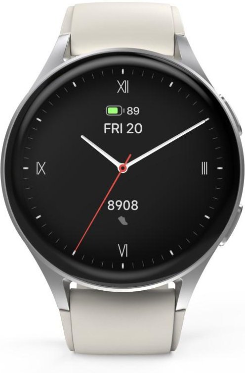 Smartwatch "8900", GPS, AMOLED 1.32", Telefonfunktion, Alexa, rund, Silber (00178612)