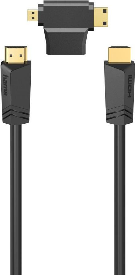 High Speed HDMI™-Kabel, Steck. - Steck., Ethernet, 1,5 m + HDMI™-Adapter (00205162)