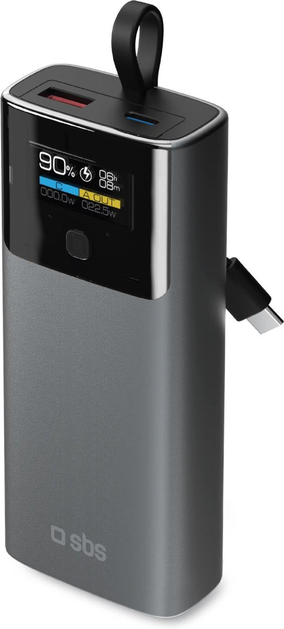 Thumbnail - Power Bank 10.000 mAh mit LCD PD 20W, Grau