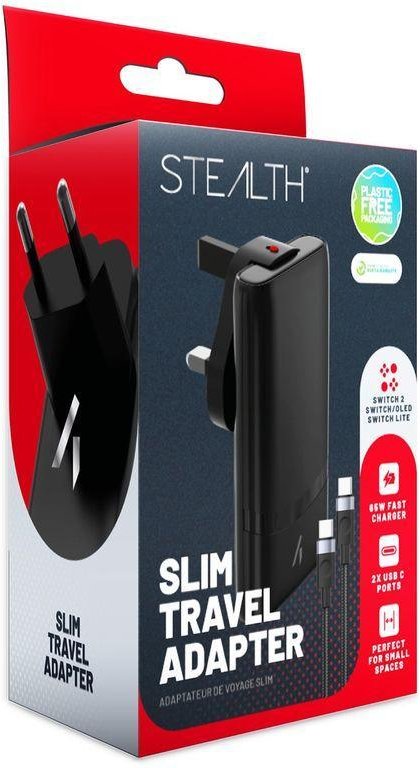 Reisenetzteil / AC-Adapter (65W 2x USB-C Ports) für Nintendo Switch 2