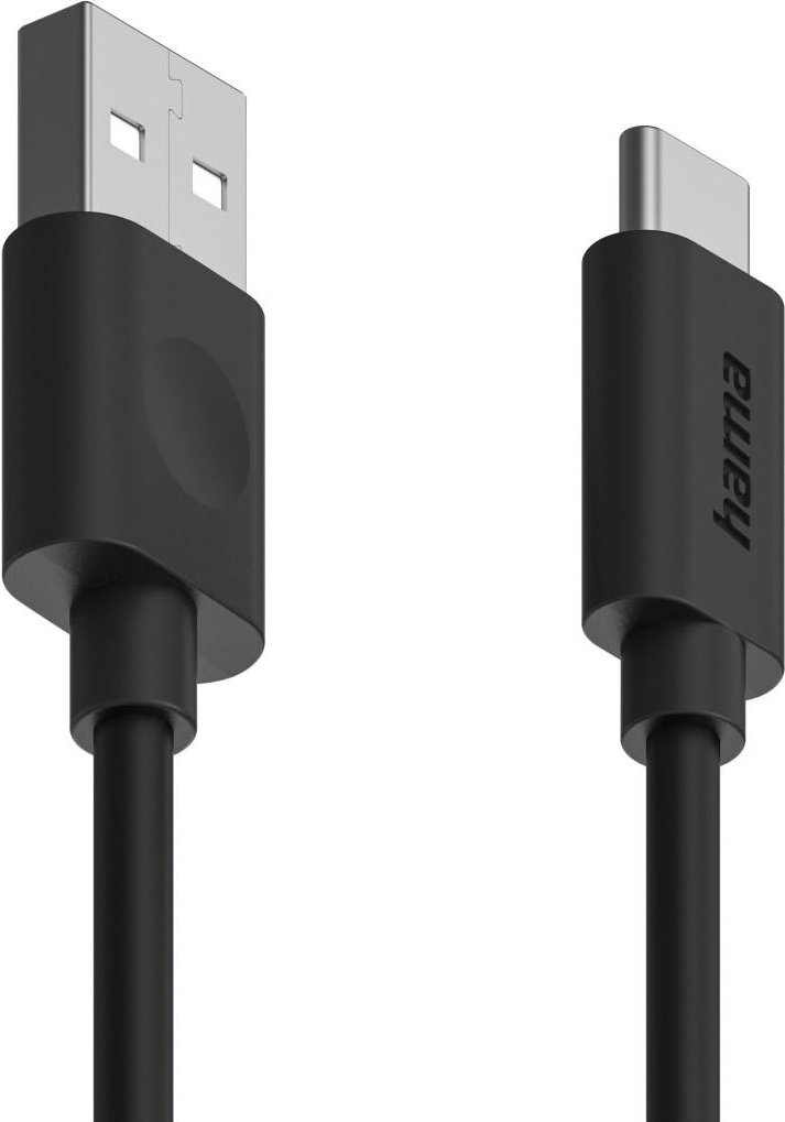 USB-Kabel, USB-A - USB-C, 1,2 m, Schwarz (00086447)