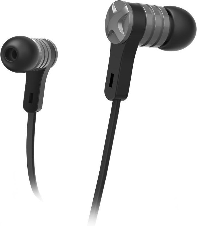 Thumbnail - Kopfhörer "Intense", In-Ear, Mikrofon, Flachbandkabel, Schwarz (00184135)