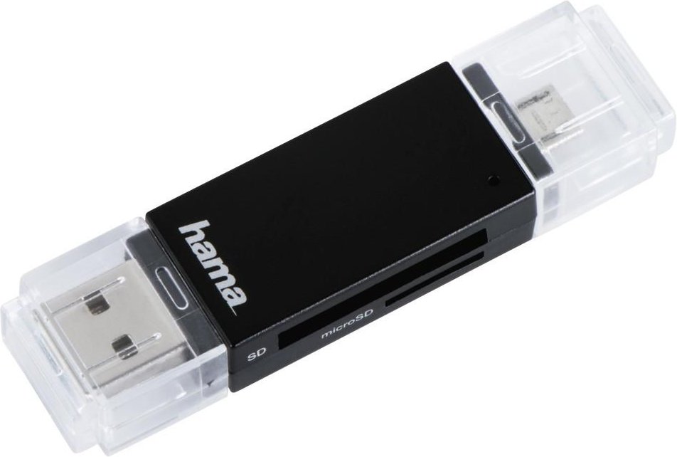 USB-2.0-OTG-Kartenleser "Basic", SD/microSD, Schwarz (00181056)
