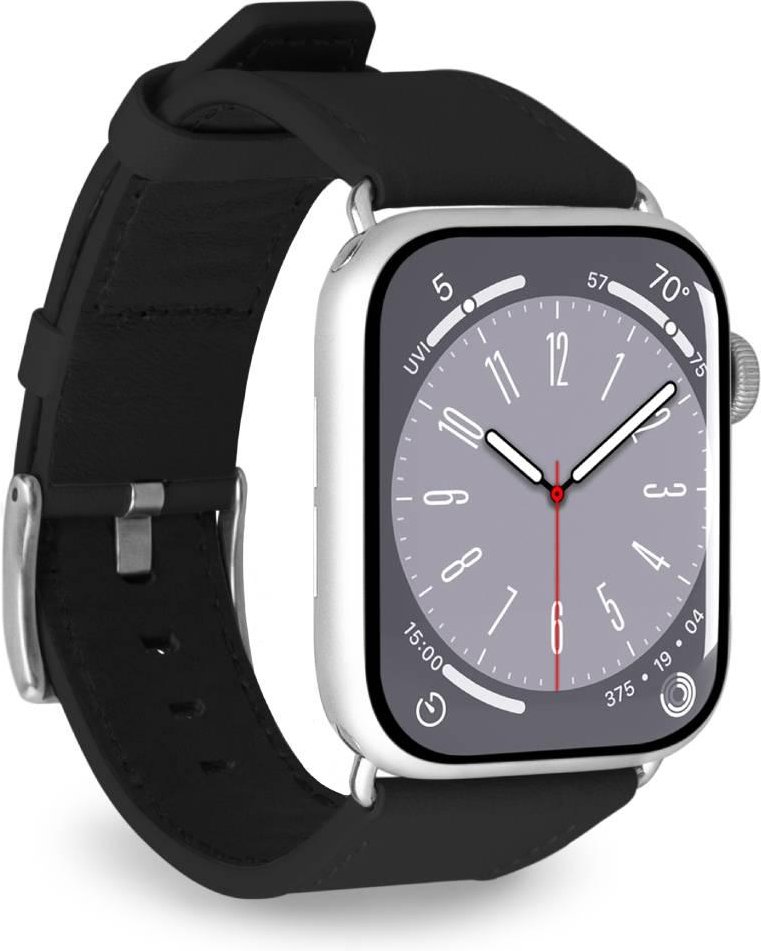 E-Classic Band for Apple Watch 42, 44, 45 and 49mm Schwarz