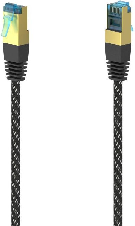 Netzwerkkabel, CAT-6, F/UTP geschirmt, vergoldet, Gewebe, 3,00 m (00201003)