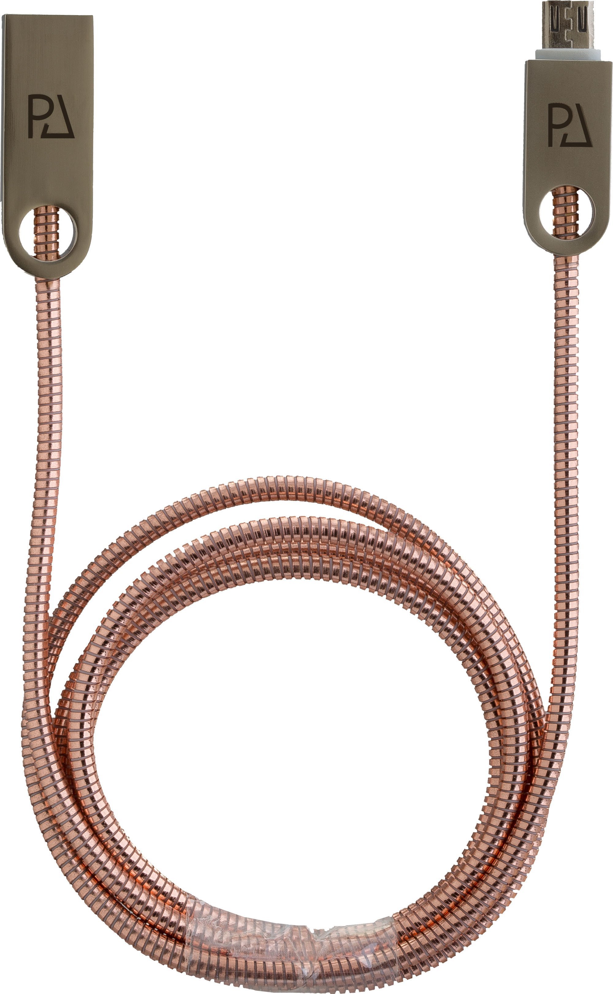 USB Data Cable METAL HIGH END Micro-USB Rose Gold mit Sync- und Ladefunktion