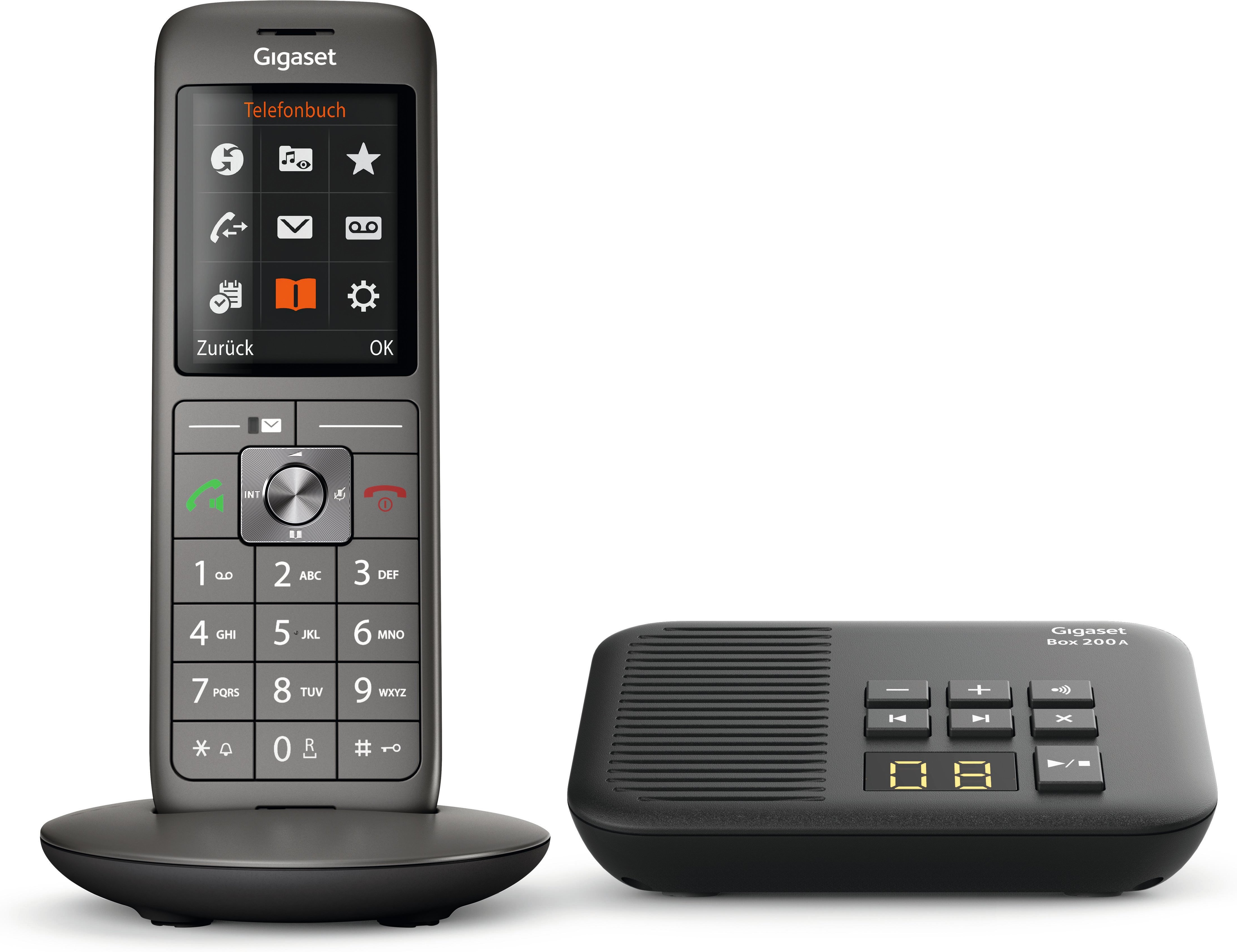 CL660A mit Box 200 anthrazit Schnurloses Telefon