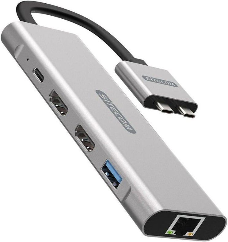 Dual-USB-C-Multiport-Pro-Adapter "CN-411", 100W PD, für Macbook Pro/Air (00192409)