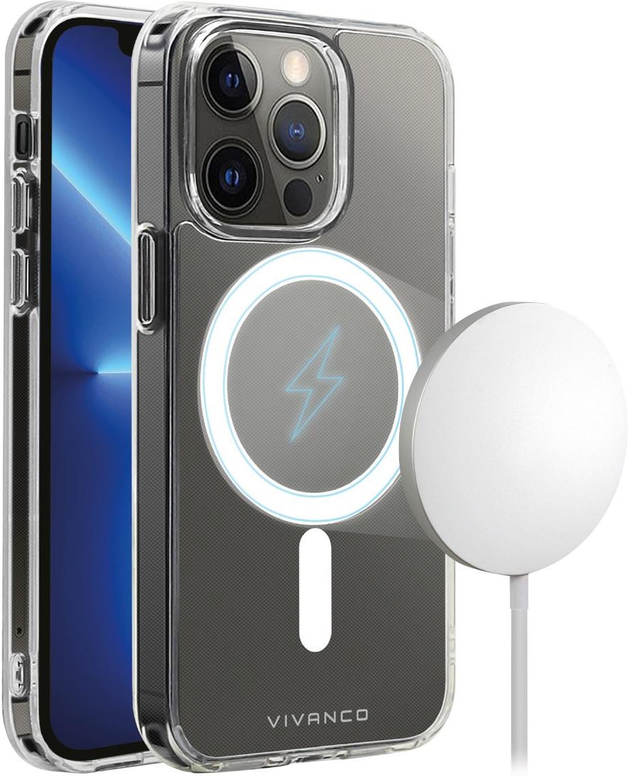 Mag Steady Cover, Magnetic Wireless Charging Support für iPhone 13 Pro transparent/weiß (62885)