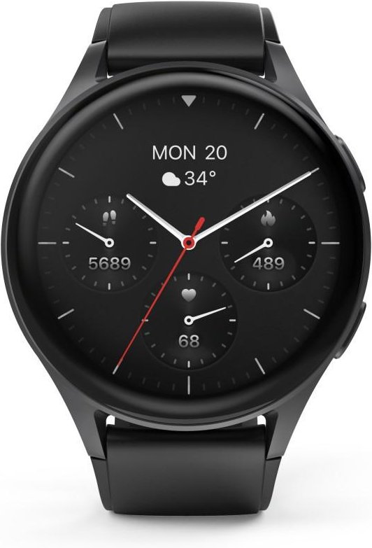 Smartwatch "8900", GPS, AMOLED 1.43", Telefonfunktion, Alexa, rund, Schwarz (00178611)