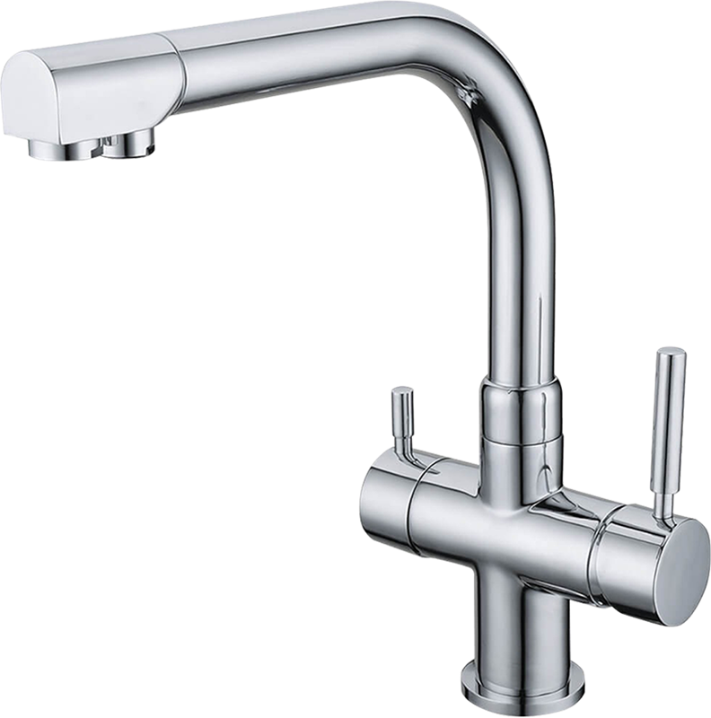 3 Wege Armatur rechteckig, Chrom (XO-AR 7005)