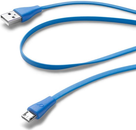 Flachband Datenkabel 35310 für Micro-USB 2.0, blau