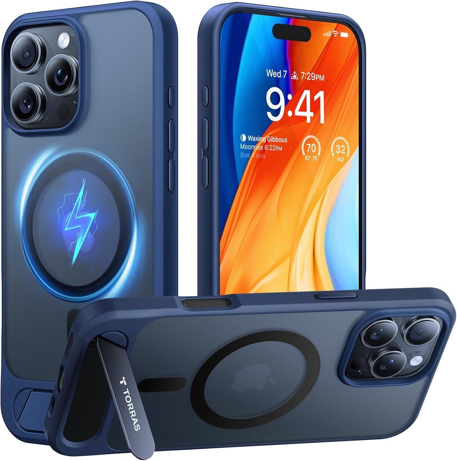 Pstand Series für iPhone 16 Pro Navy Blue Handyhülle