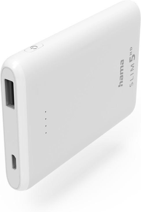 Power Pack "SLIM 5HD" 5000mAh, Ausgang: USB-A, Weiß (00201667)