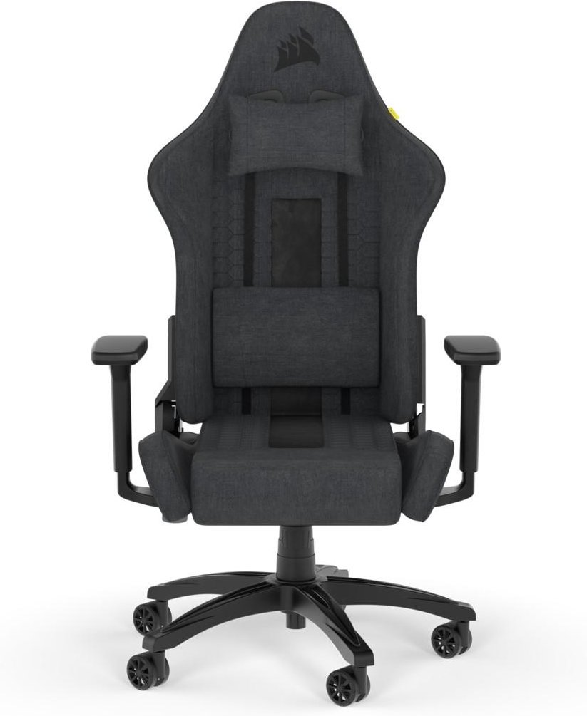 TC100 Relaxed Gaming-Stuhl, Stoff, Schwarz/Grau