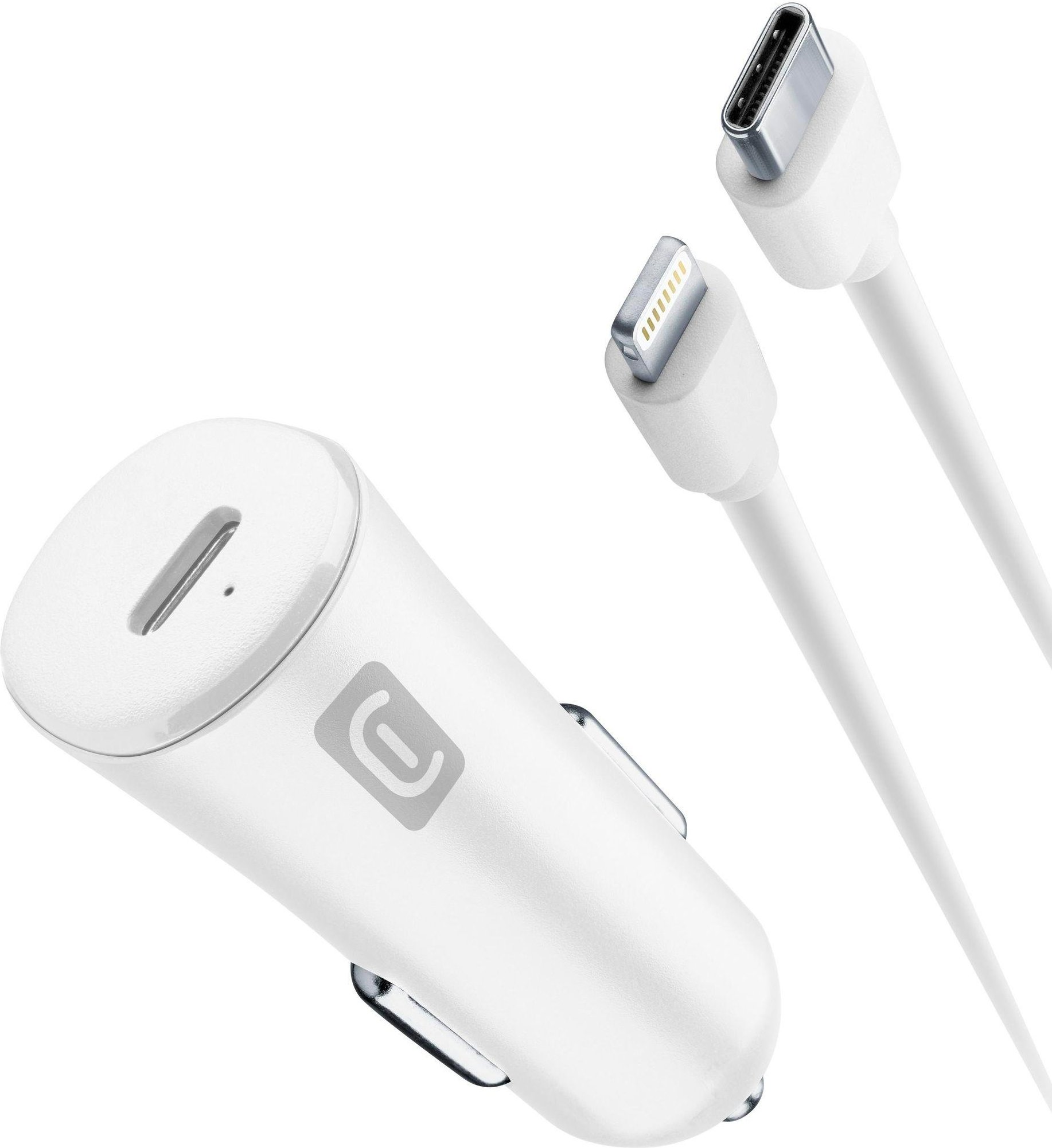 USB Car Charger Kit 20W Typ-C / Lightning White