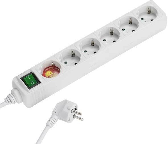 6-fach Steckdosenleiste mit Schalter (27018)
