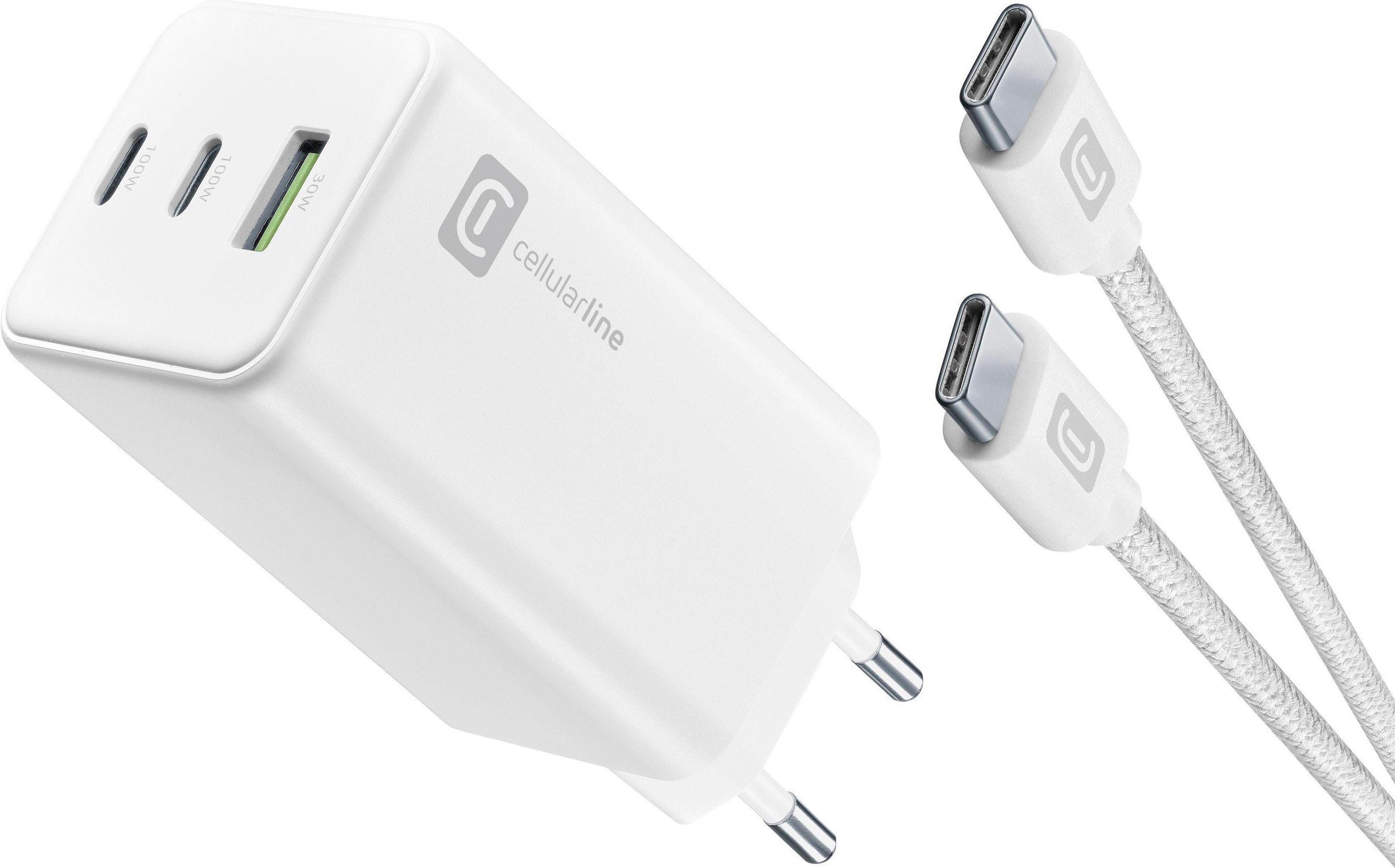 3 Port Multipower Kit 100W Reiselader GaN White (60926) Ladegerät (USB-A + USB-C)