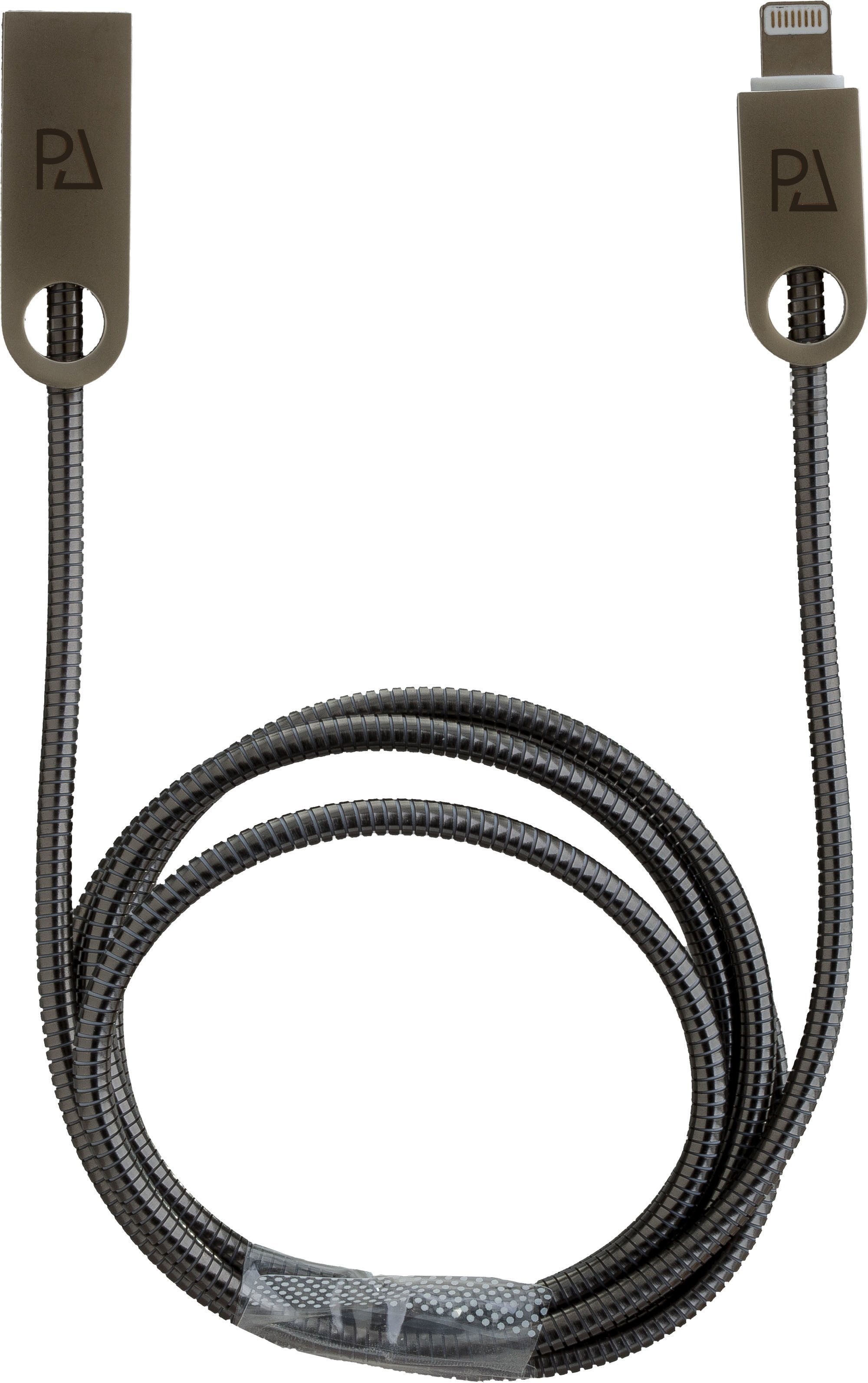 USB Data Cable METAL HIGH END Lightning Anthrazit mit Sync- und Ladefunktion