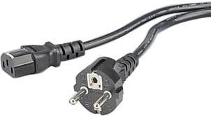 Kaltgeräte-Zuleitung, Schutzkontakt-Stecker - 3pol.-Kupplung, 2,50m (00046552)