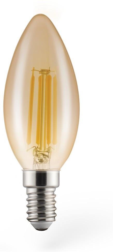 LED-Filament, E14, 320lm 4W, Vintage-Lampe Kerze, dimmbar, Warmweiß (00112910)