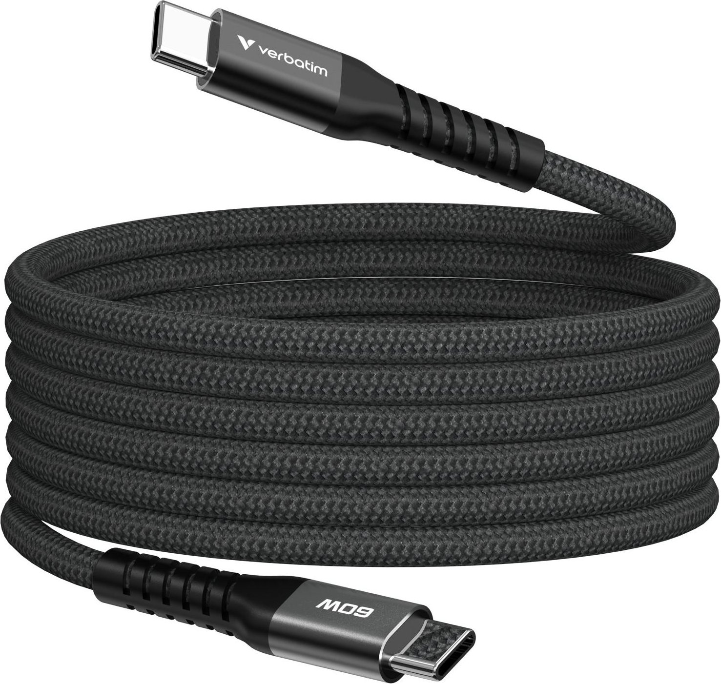 Sync & Charge Magnetkabel - 60W, USB-C auf USB-C, 1,2m, Schwarz