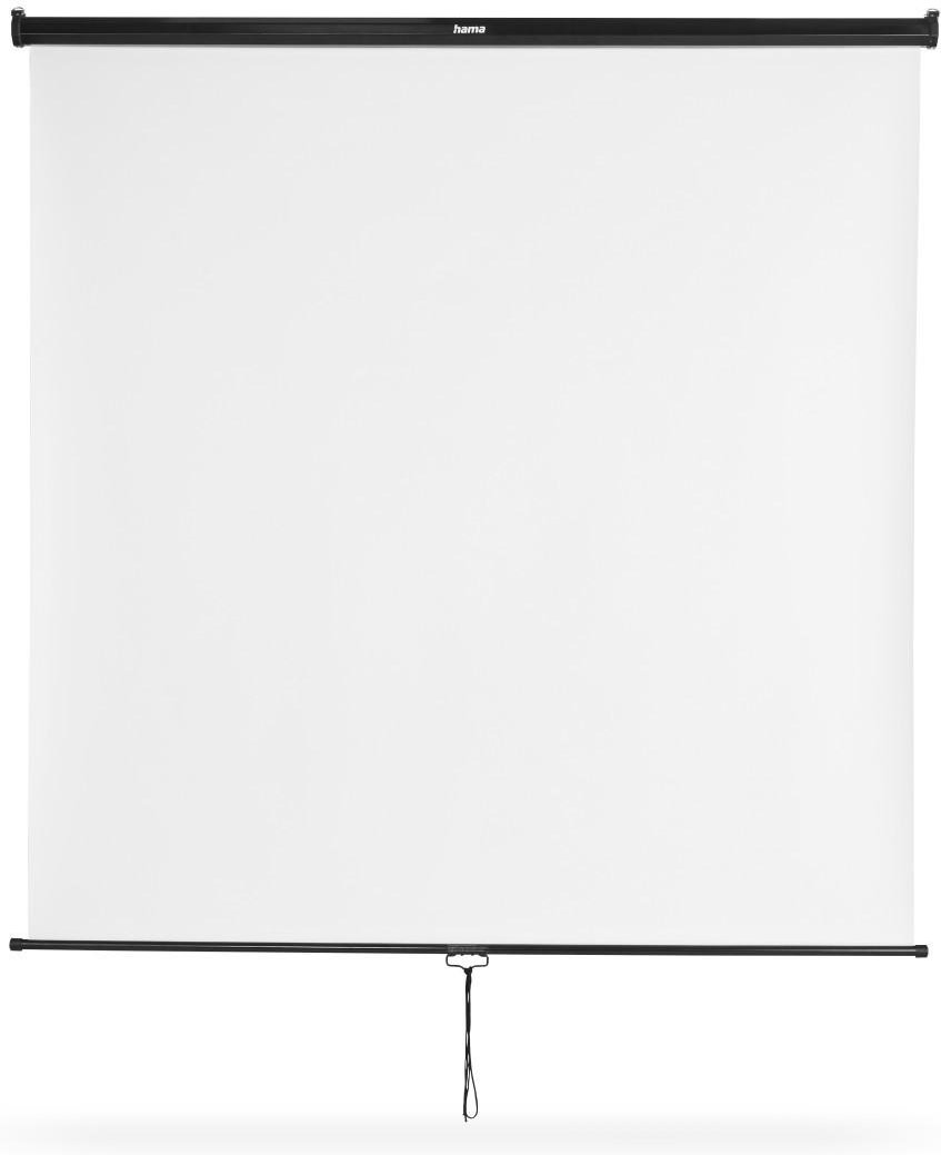 Rollo-Leinwand, 175 x 175 cm, mobil, für Decken- oder Wandmontage, Weiß (00021576)