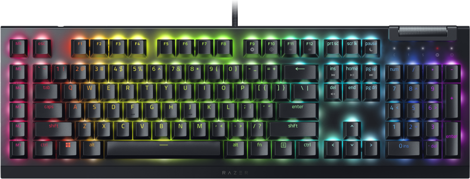 BlackWidow V4 X, Green Switches, Schwarz