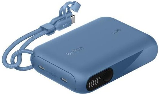 BoostCharge Powerbank 10K* mit Display, Blau