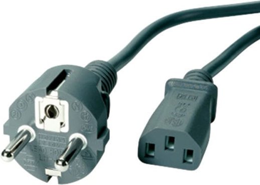 Kaltgerätekabel 3pol. IEC Stecker, 1,8m (45482)