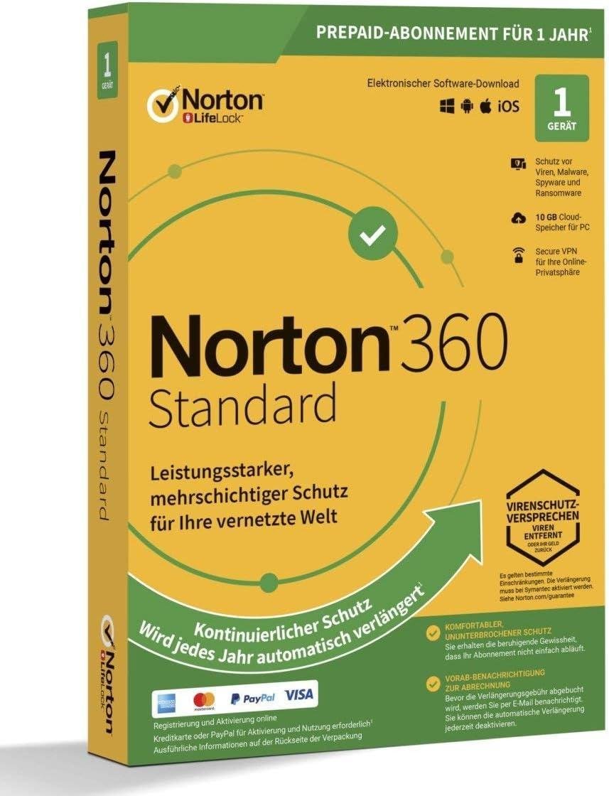 LifeLock 360 Standard 1 Gerät 1 Jahr 10 GB Cloud-Backup für PC
