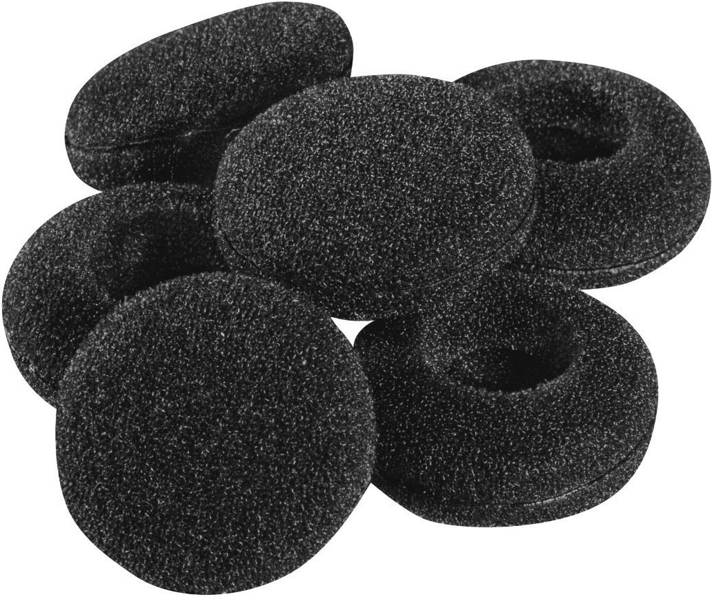 Schaumstoff-Ersatzohrpolster, Ø 19 mm, 6 Stück, Schwarz (00184152)