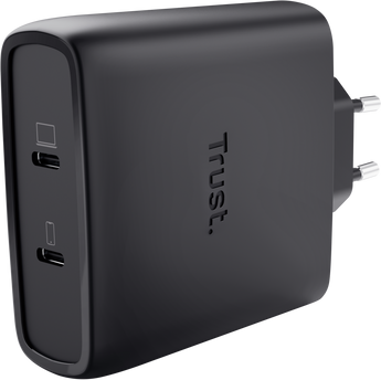Maxo USB-C-GaN-Ladegerät 100 W mit 2 USB-C-Anschlüssen, Schwarz