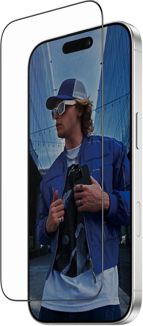 Displayschutz mit schwarzem Rahmen für iPhone 17, iPhone 16 Pro, Ultra-Wide Fit mit EasyAligner