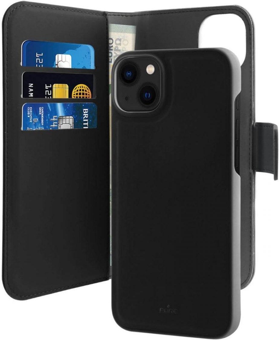 Wallet Detachable 2 in 1 Case for iPhone 14 and 13, Schwarz