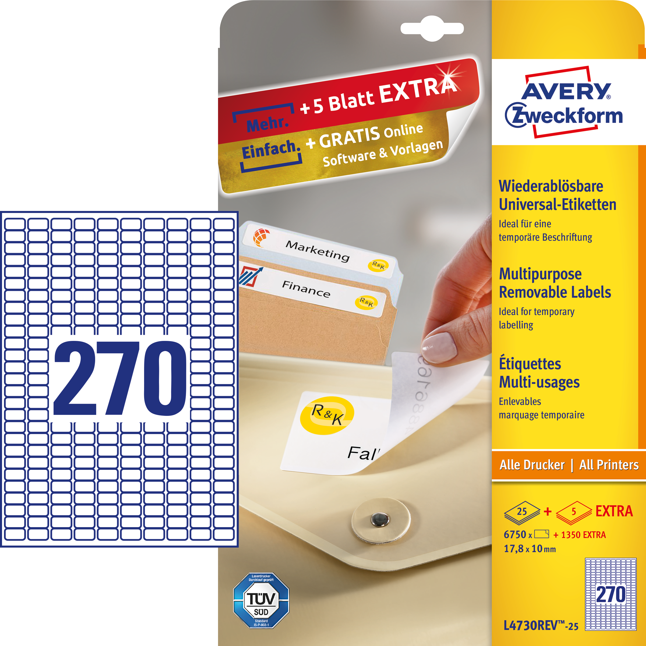 L4730REV-25 weiß Etiketten