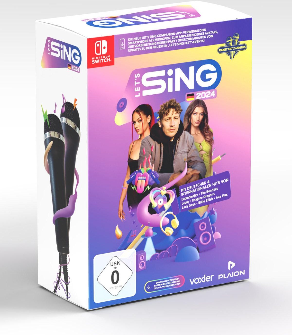 Let's Sing 2024 + 2 Mikrofone Nintendo Switch-Spiel