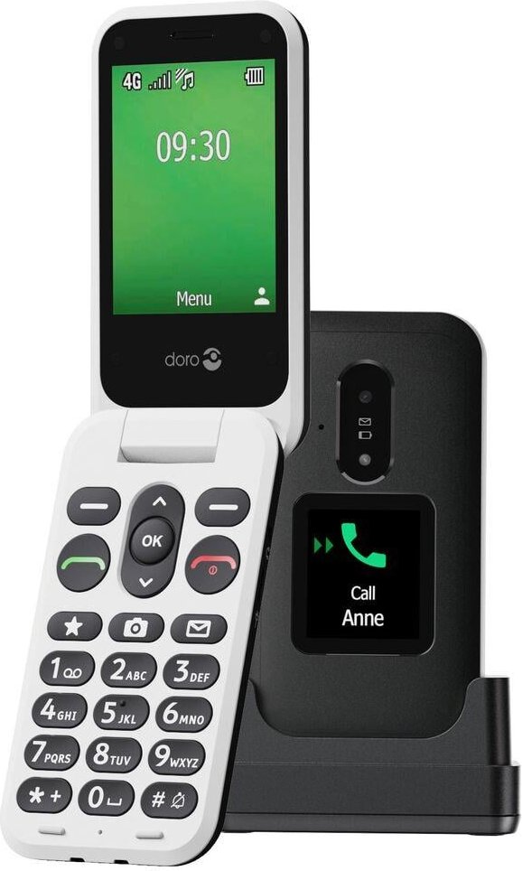 Doro Leva E30, Schwarz/Weiß Handy