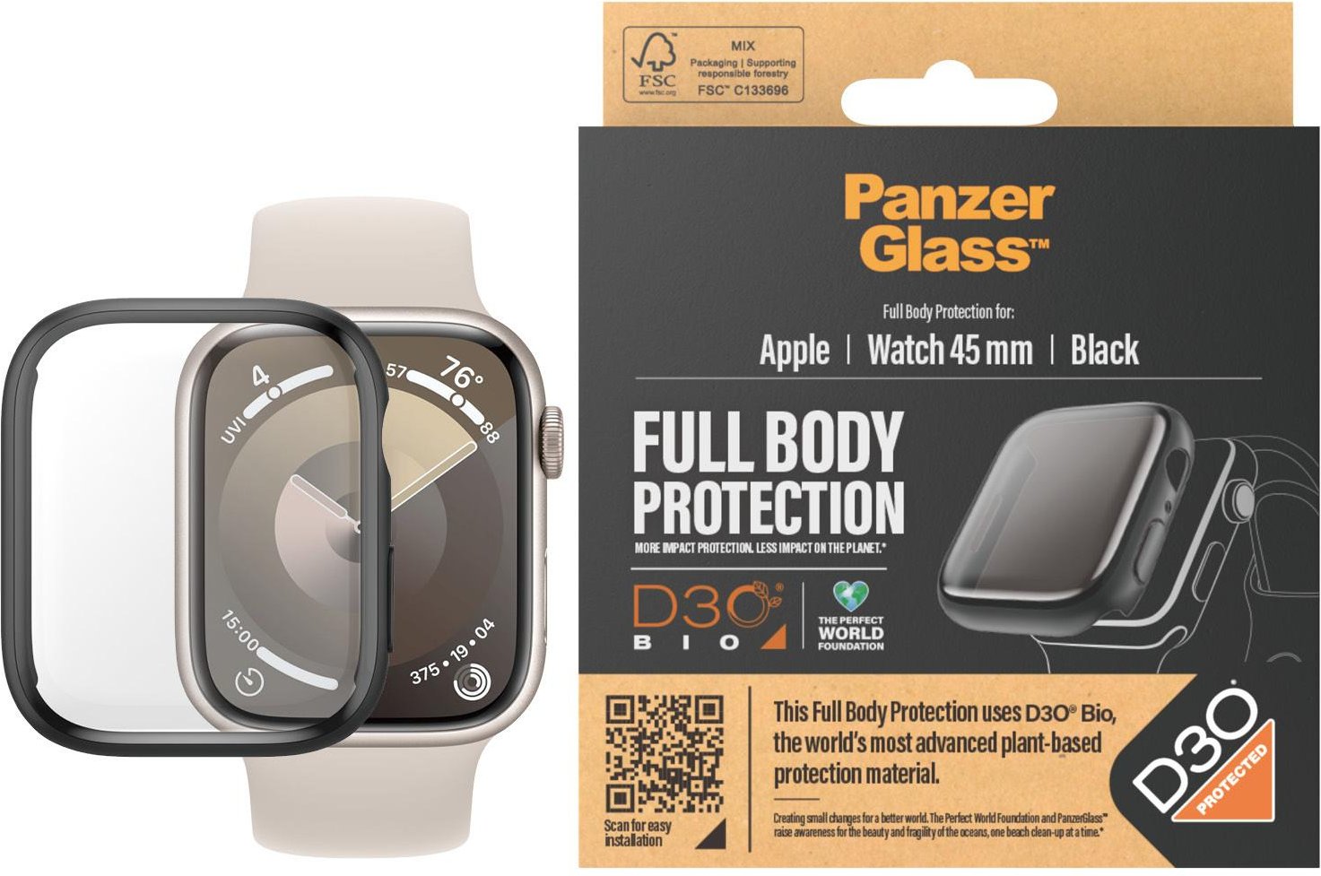 Full Body Watch 9 45 mm Schwarz