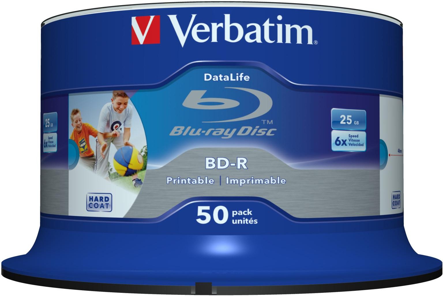 43812, BD-R, 25 GB, 50 Stück Blu-Ray-Rohlinge