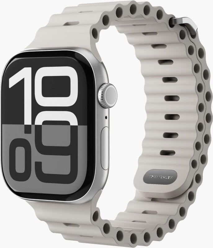 Watch Strap - Wave Band 2 - Armband für Apple Watch 44 / 45 / 46 / 49 mm, Cream Armband