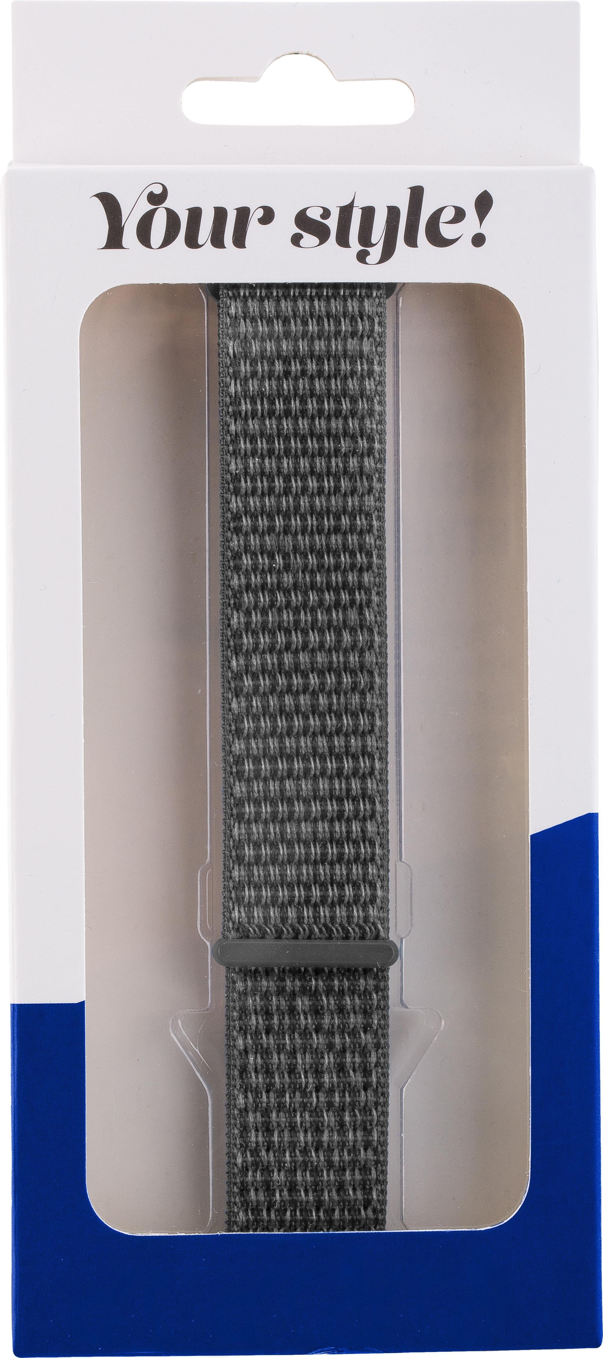 Armband 22mm Nylon Dark Black (18060)