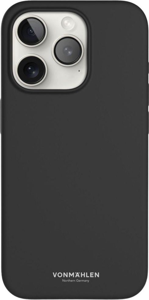 Eco Silicone Case - Schutzhülle aus Silikon, MagSafe kompatibel, für iPhone 15 Pro, Black Handyhülle