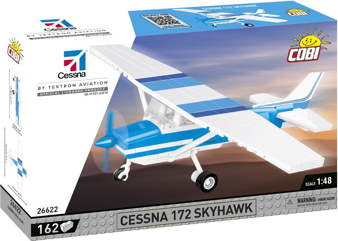 Cessna 172 weiß-blau