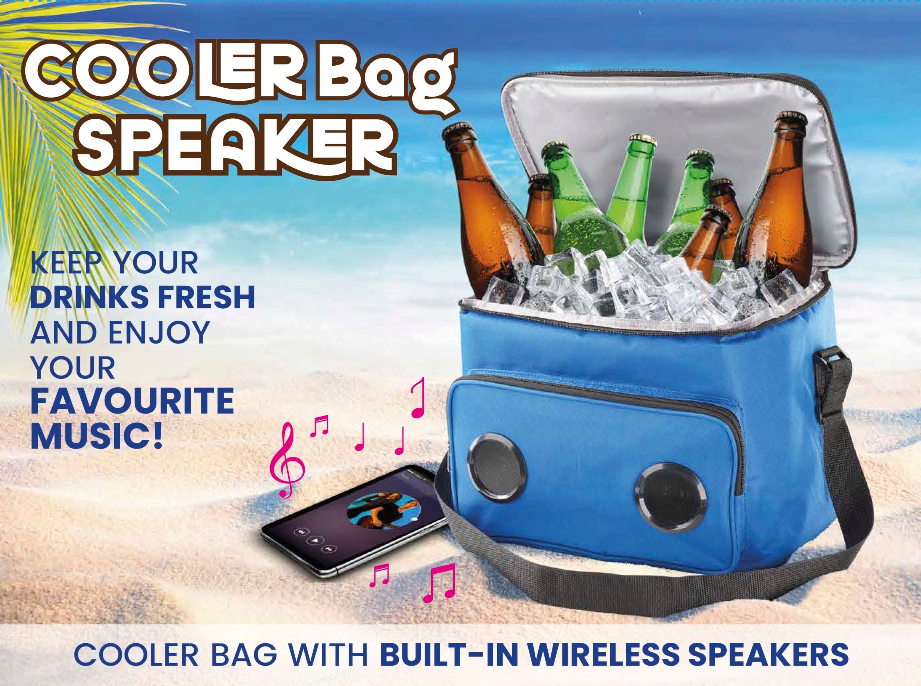 Bluetooth Speaker Cooler Bag Blue